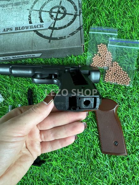 Пневматический пистолет Стёчкина. Модель &ndash; Borner APS Blowback (металл) 207 фото
