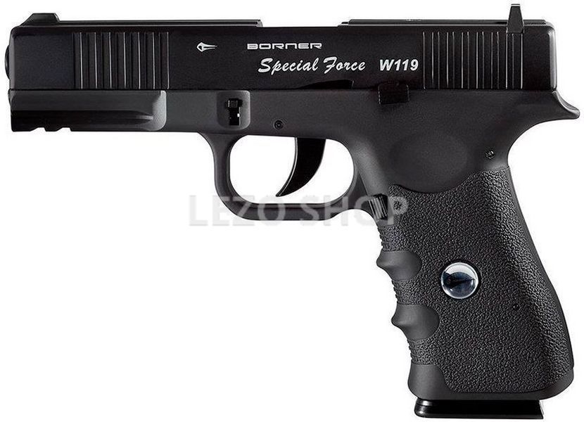 Пневматичний пістолет Glock 17 Blowback . Модель &ndash; Borner W119 Blowback ( метал ) 161 фото