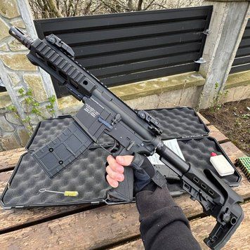 AR-15 чорна-пластик. Сигнально Шумова автоматична гвинтівка AR-15 260 фото